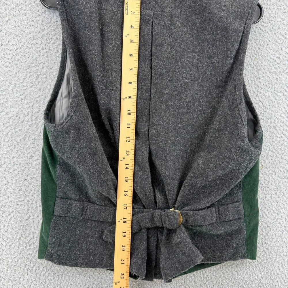Vintage Gap Corduroy Vest Men Small Green Notched Lapel Button Up 90s Y2K